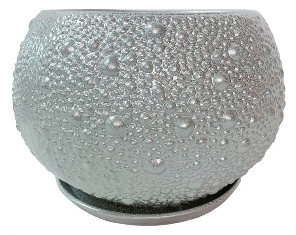 Горщик Космос круглий 10 л срібний 