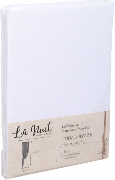 Тюль Chip 290х275 см белый La Nuit