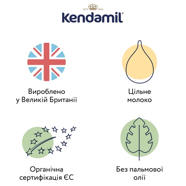 Суха молочна суміш Kendamil Organic 3 12-36 міс., 800 г (77000336)