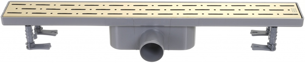 Душевой лоток Water House Душевой канал WATER HOUSE (корпус из пластиковый) L 60см, нержавеющая решетка цвет золотой