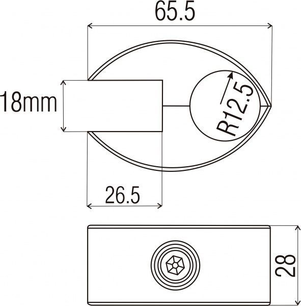 Тримач скла або ДСП R-7