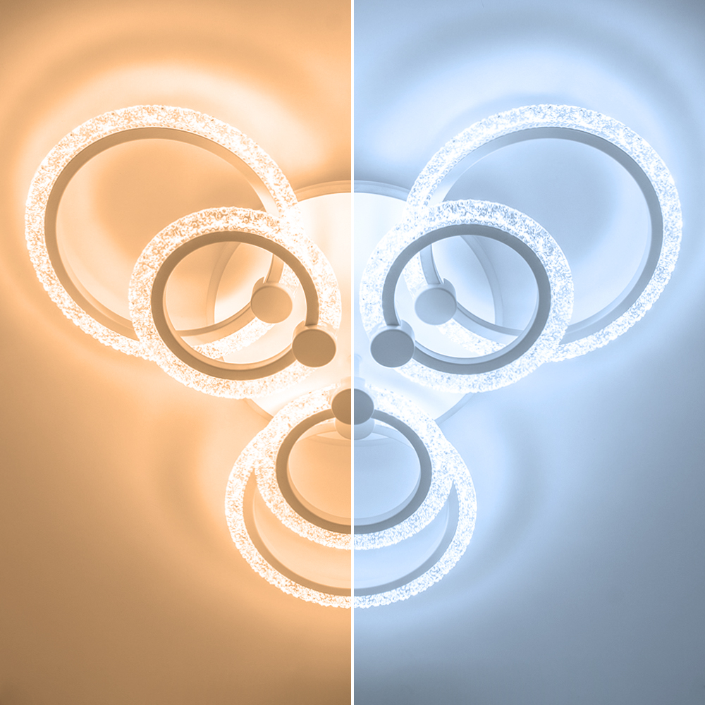 Люстра світлодіодна Luminaria Lily 7x90 Вт LED-модуль біла LILY RGB 90W 7R WHITE/ICE