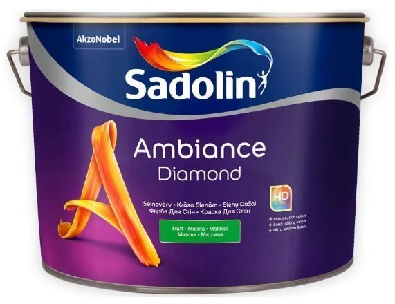 Краска акриловая Sadolin Ambiance Diamond BW мат белый 0,5л