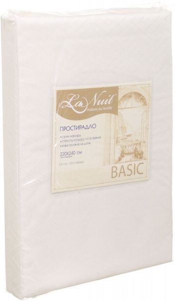 Простынь Ярослав 220x240 см молочный La Nuit 