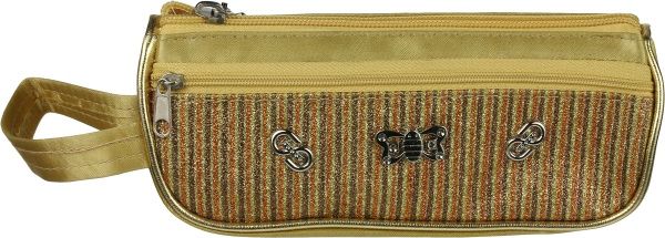 Пенал шкільний із ремінцем золотистий