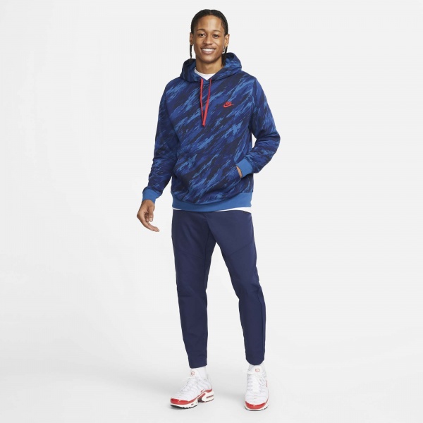 Джемпер Nike M NSW SPE+ PO BB HOODIE AOP 1 DD5126-476 р. XL синій