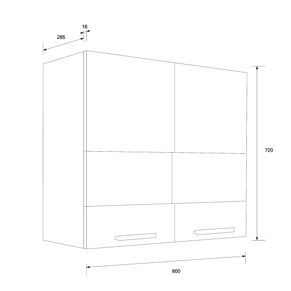 Шафа верхня Аліна ВС 80/71.8 ВТ білий/білий Сокме