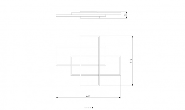 Світильник стельовий Strotskis Direct 60 Вт білий 90177/3 (білий) 