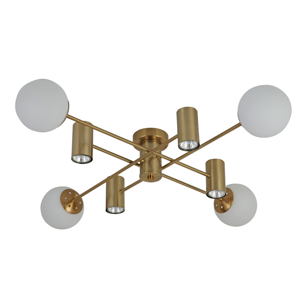 Люстра Miorro Palermo металл/стекло 4x7 Вт GU10 медь 51-311-045