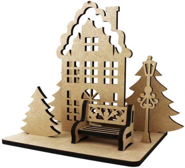 Набор заготовок на подставке Зимний двор 4801628 Rosa Talent 