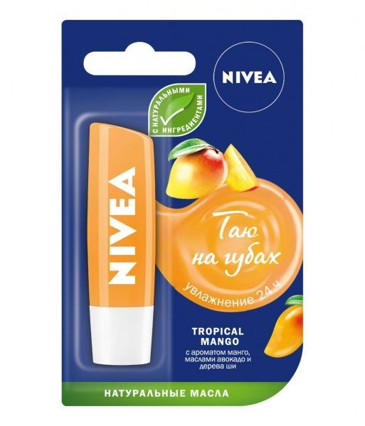 Бальзам для губ для губ Nivea Тропический манго увлажняющий 4,8 г