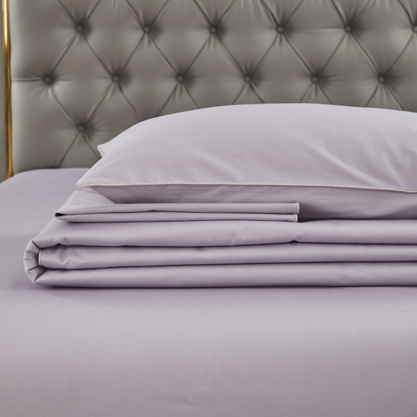 Комплект постільної білизни Solid сімейний однотонний сірий La Nuit 