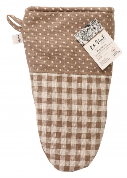Рукавица Lucy клеточка 21x36 см бежевый La Nuit 