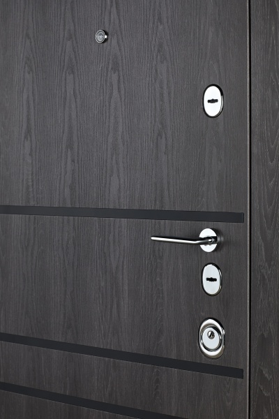 Двері вхідні Булат Сек'юриті 517 дуб немо карбон / дуб немо срібний 2050x850 мм ліві