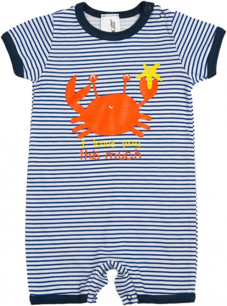 Песочник для мальчика Luna Kids Краб р.68 синий 