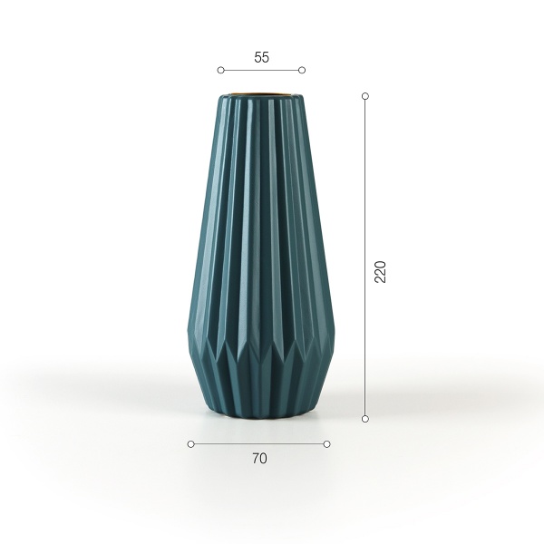 Ваза пластиковая MVM DH-FLOWERS-06 DARK BLUE 22 см 