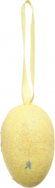 Декорация пасхальная Яйца глиттер с лентой набор из 6 шт.