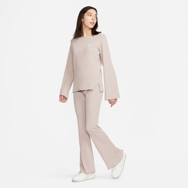 Футболка Nike W NSW RIB JRSY LS TOP DV7866-272 р.M бежевий