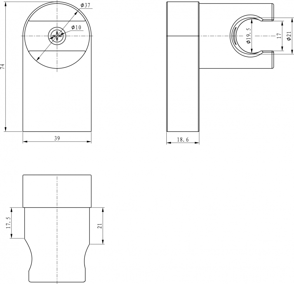 Держатель для душа ScandiSPA поворотный хром