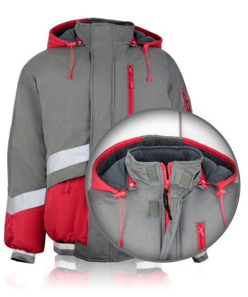 Куртка робоча Торнадо “Грей-2” утеплена р. 56-58 зріст 3-4 червоний із сірим