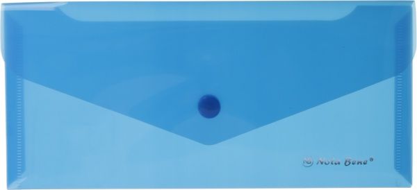 Папка-евроконверт на кнопке синяя Nota Bene