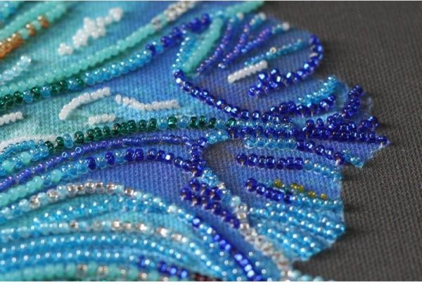 Набор для вышивания бисером Синее золото AB-746 270 х 390 мм Абрис Арт