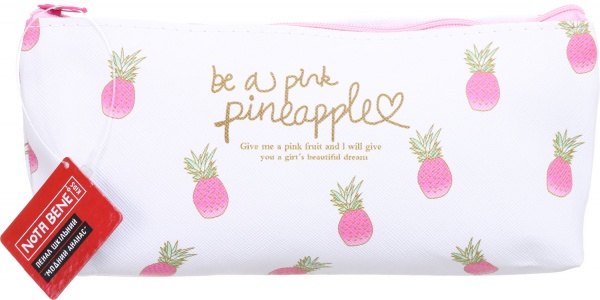 Пенал школьный Модный ананас Nota Bene белый