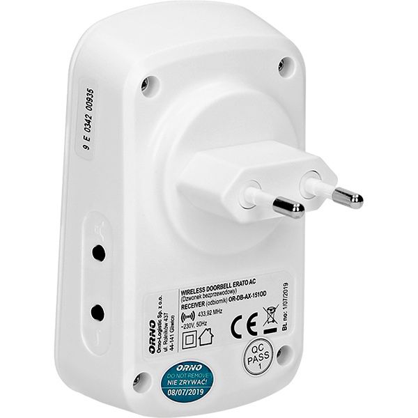 Звонок беспроводной ERATO AC белый OR-DB-AX 151