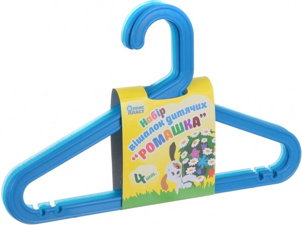 Набор плечиков ОлескПЛАСТ детские Ромашка в ассортименте 32,5 см 4 шт. 