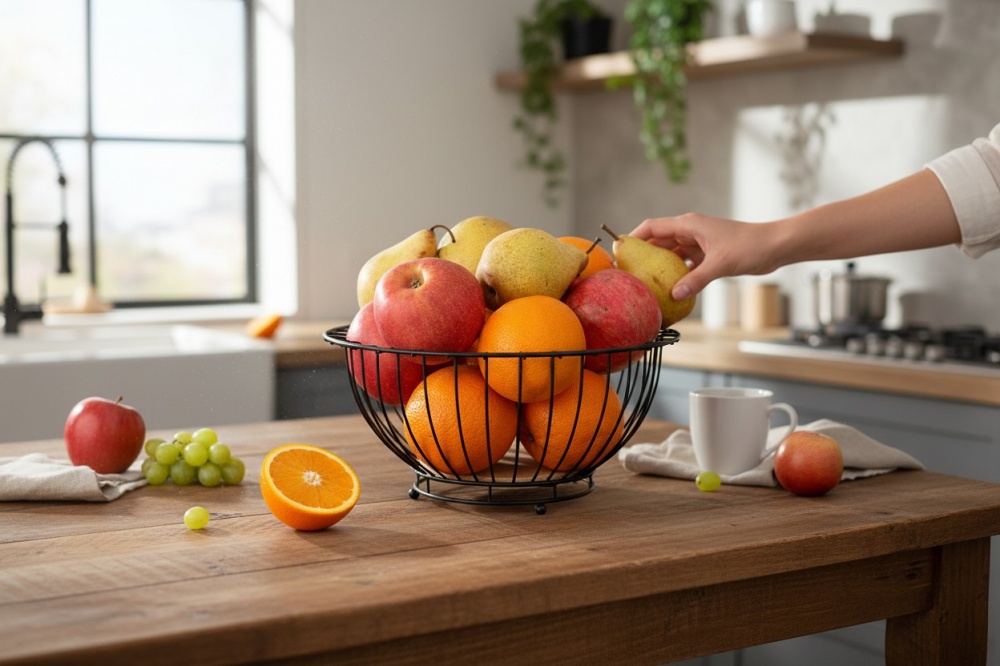 Корзинка для фруктов Flamberg Premium Woody 28 см черный