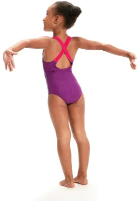 Купальник Speedo LTS BCK 1PC XBCK IF PURPLE/PINK 8-00314214805 р.100 різнокольоровий