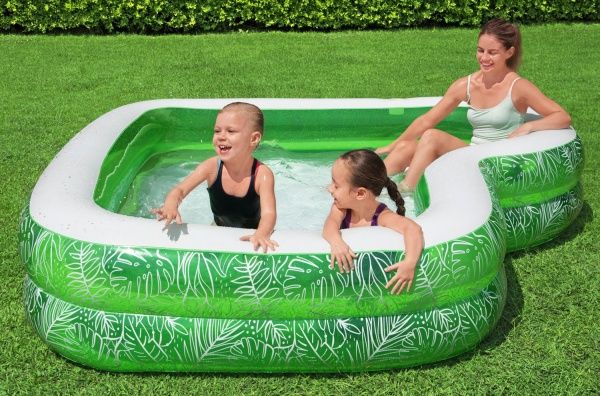 Басейн надувний Bestway Tropical Paradise із сидінням 231x231x51 см