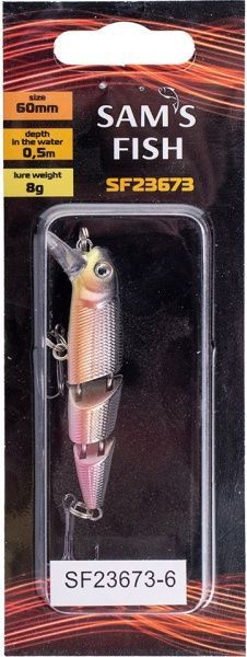 Воблер Sams Fish SF 23673-6 8 г 60 мм трехсложный