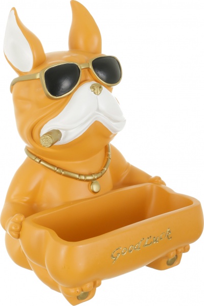 Статуэтка Думай и богатей 22,5х23х30 см оранжевая