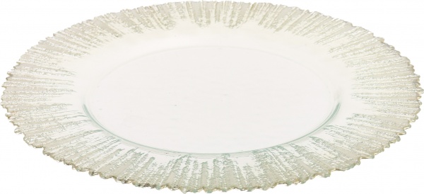 Блюдо AURA 33,5X1,3 см античне срібло Arda Cam 