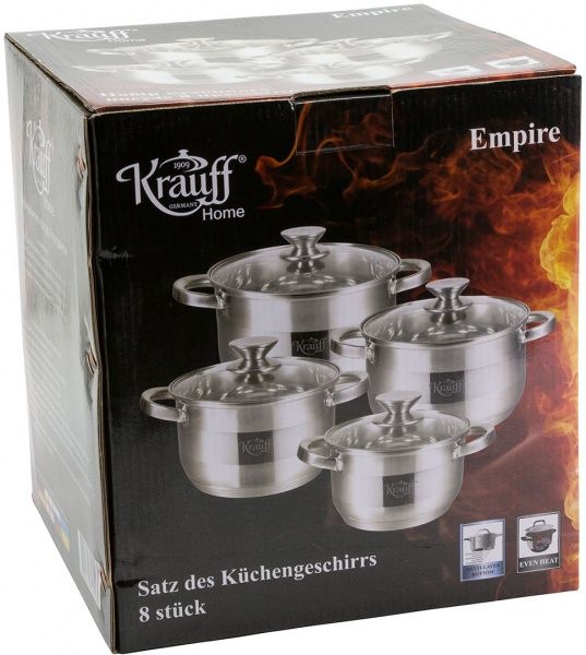 Набір каструль 8 предметів 26-242-007 Krauff