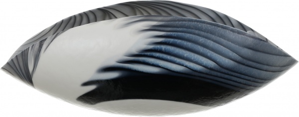 Фруктовница Yalos Murano ANDALUSIA 19 см слоновая кость с черной филигранью 