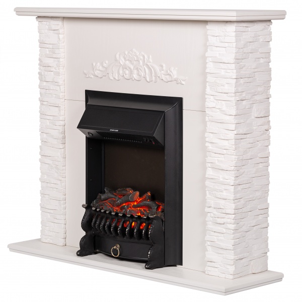 Камінокомплект ASTRA FLAME Ларнака white + HORTON BLACK