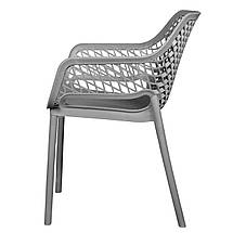 Стул пластиковый Bica Aria 82x60x58 см серо-бежевый