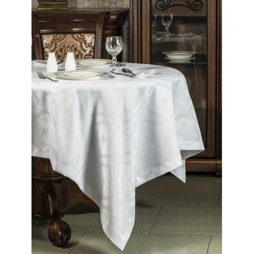 Скатерть Diana водоотталкивающая 150x260 см белый ITA Dream 