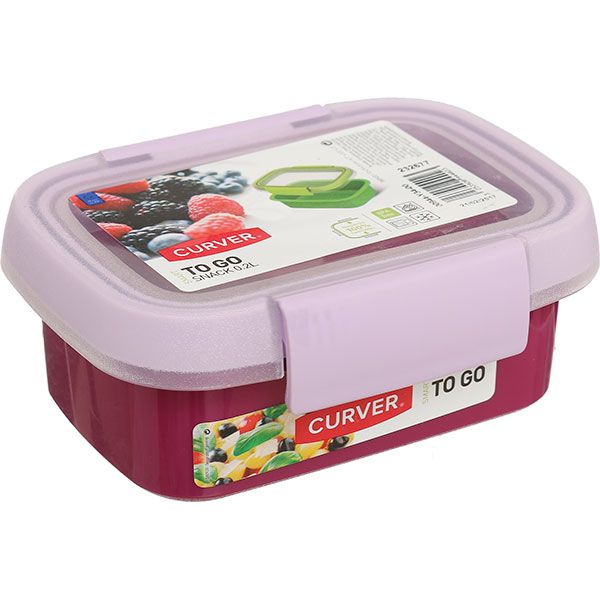 Контейнер с крышкой To Go Snack 200 мл фиолетовый Curver