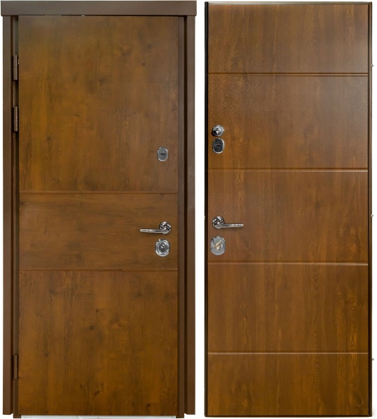 Дверь входная Булат Термо House-703 уличная дуб бронзовый 2050x950 мм правая