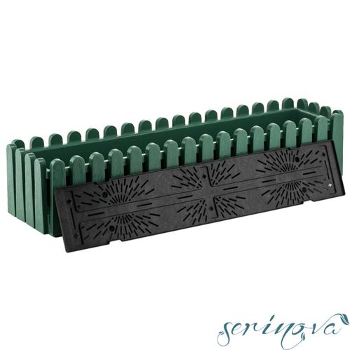 Горшок Serinova балконный №2 ISTANBUL 535x190xН170 прямоугольный 9 л белый 