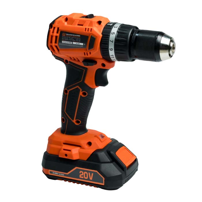Шуруповерт ударний акумуляторний Tekhmann TCD-45/i20 BS KITBOX 873397