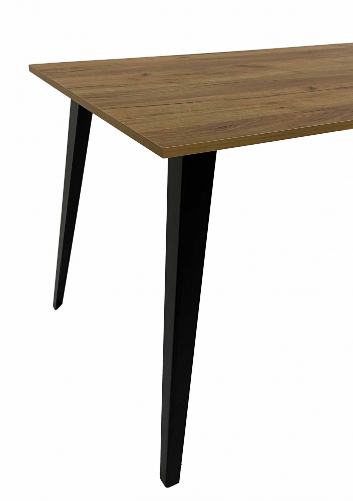 Стол Адамс 1200x800x750мм дуб крафт золотой/черный