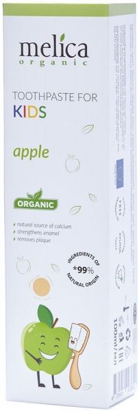 Детская зубная паста Melica Organic яблоко 100 мл