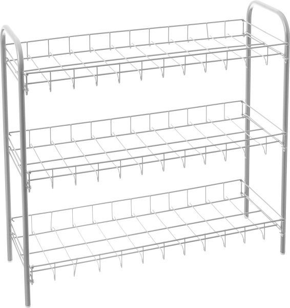 Етажерка Metaltex 3-рівнева для взуття SHOE3 230x640x590 мм срібний 