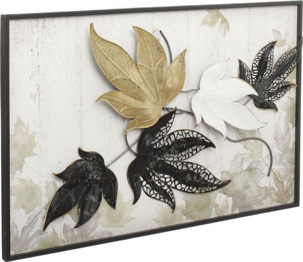 Декор настенный Fall 31x89 см черно-белый 