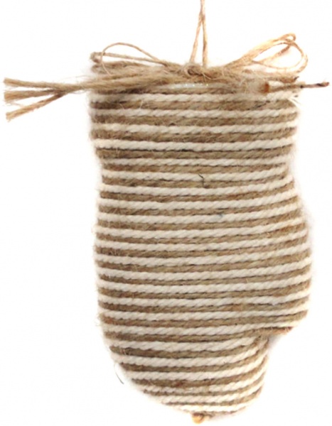 Ялинкова іграшка Джутова рукавиця 9 см 