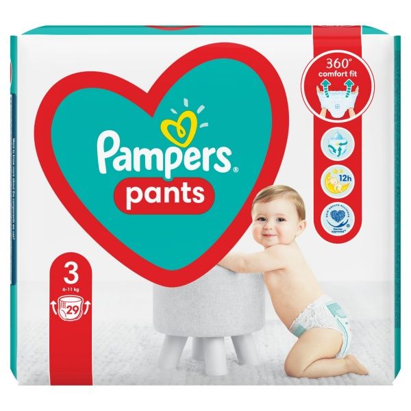 Підгузки-трусики Pampers Pants Розмір 3 (6-11 кг) 29 шт.